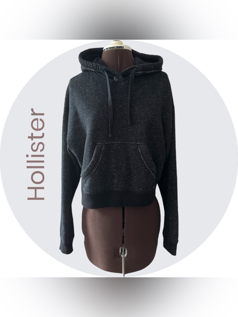 Women’s Vintage Hollister Black Hooded Sweatshirt